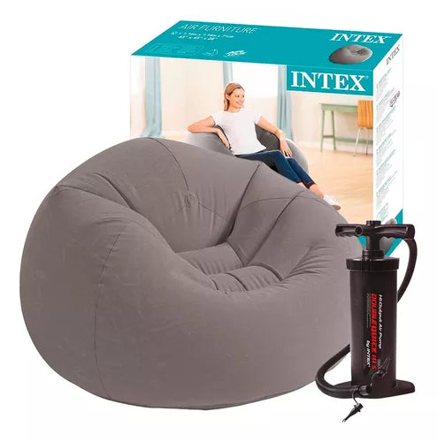 SILLA INFLABLE GRIS- INTEX