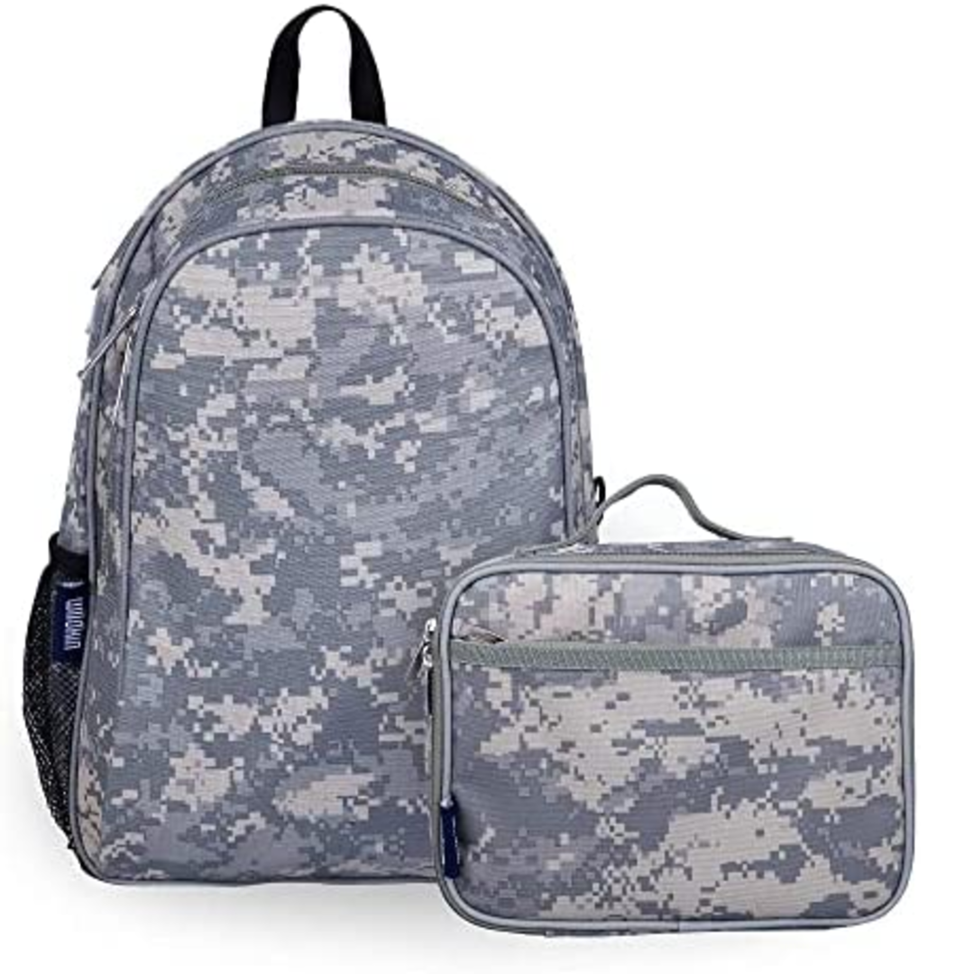 SET DE MOCHILA Y LONCHERA CAMUFLADA- WILDKIN