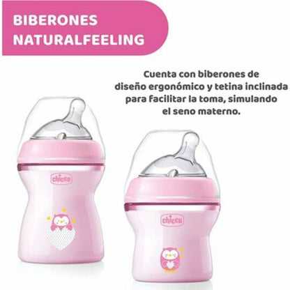 SET DE BIBERONES Y ACCESORIO PARA NIÑA- CHICCO