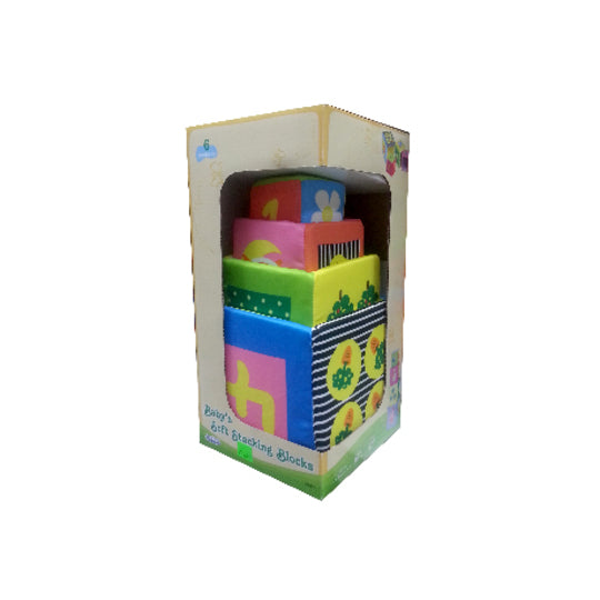 SET DE BLOQUES APILABLES EN TELA- BABYS SOFT STACK