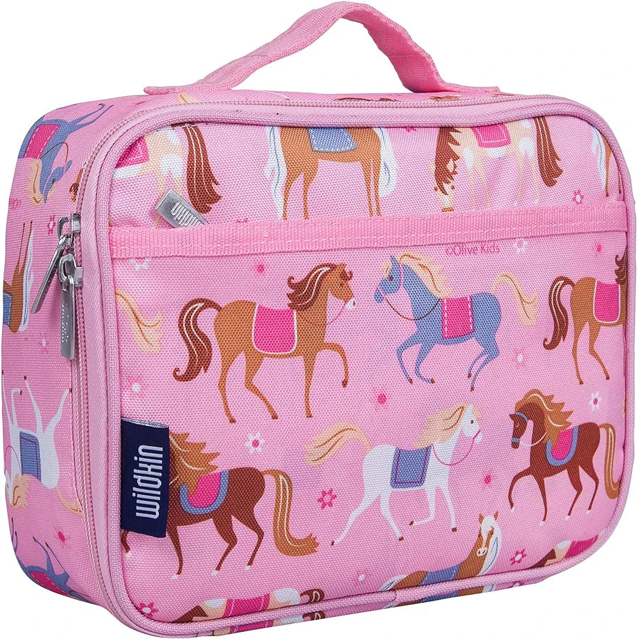 MOCHILA Y LONCHERA DE CABALLO ROSA- WILDKIN