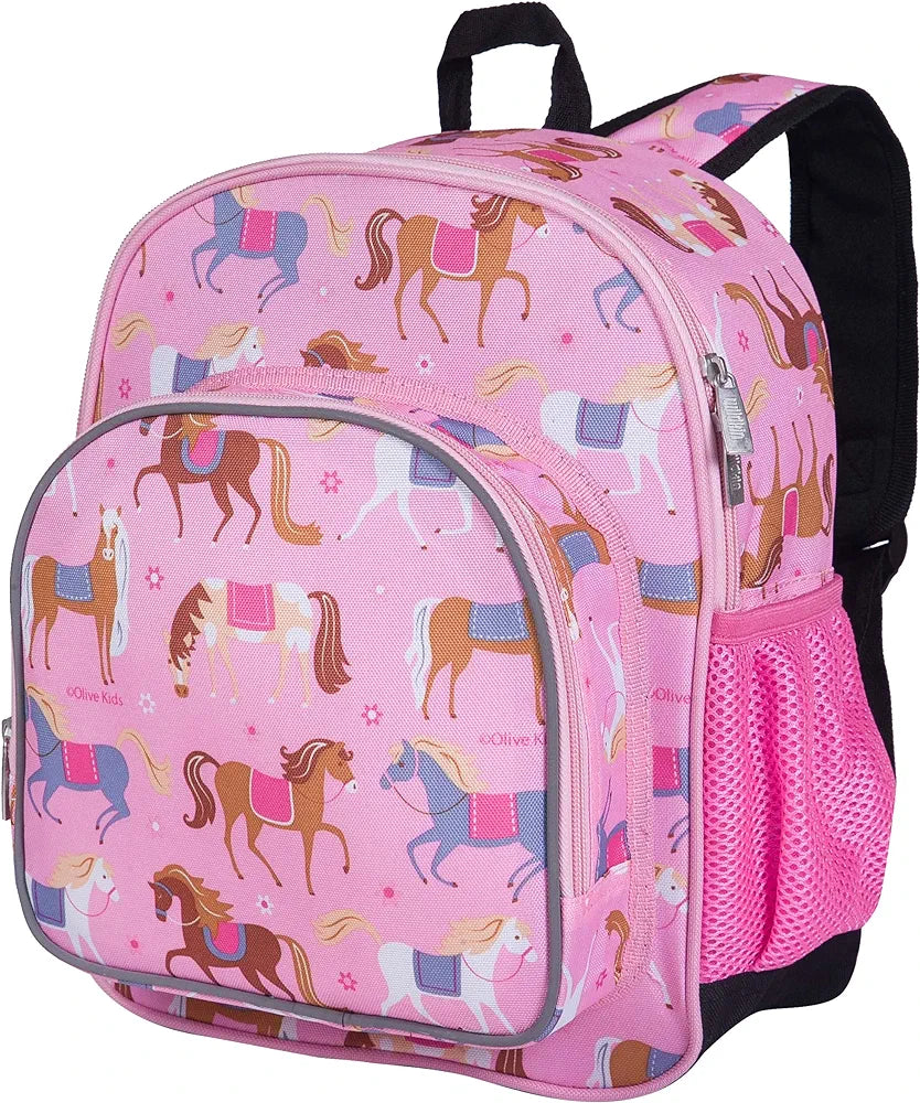 MOCHILA Y LONCHERA DE CABALLO ROSA- WILDKIN